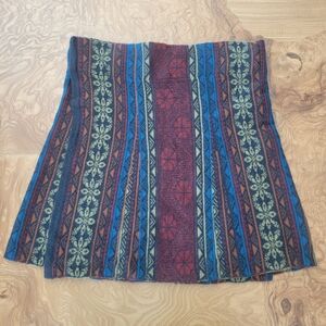 Tey-Art Handmade Peruvian Alpaca Blend Woven Wrap Skirt Boho Medium